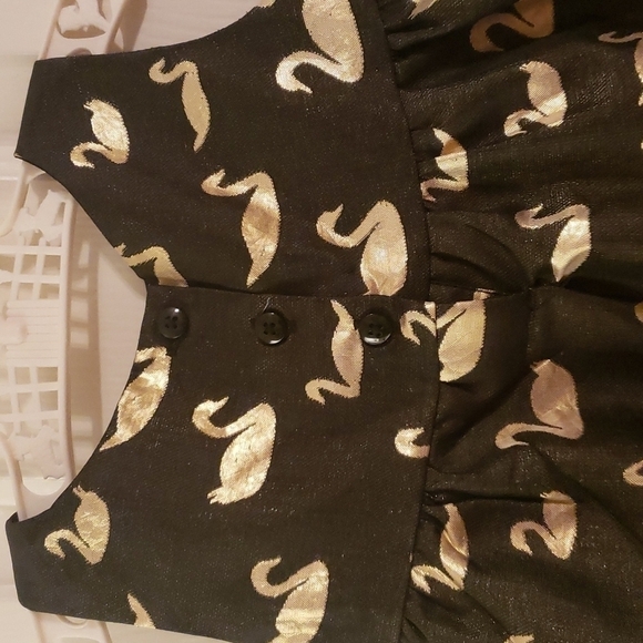 Cat & Jack Black/Gold Swan Dress - Picture 7 of 9